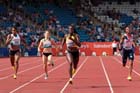 Christine Ohuruogu wins the 400 metres at the Sainsbury's British Championships, Birmingham.